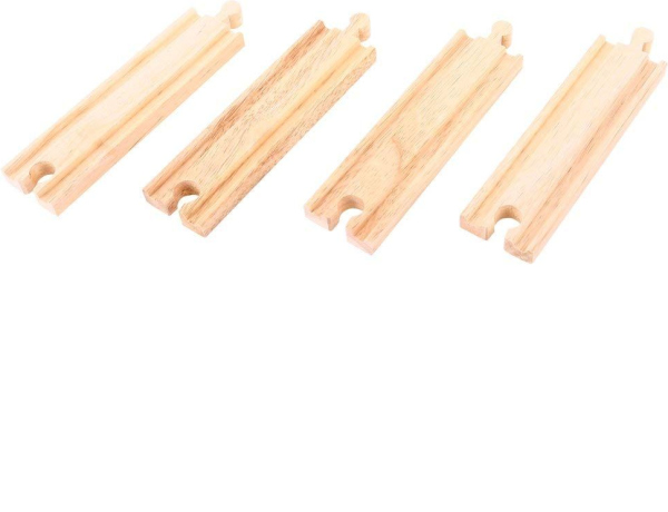 Levně Bigjigs Rail Střední rovné koleje 16 cm 4 ks