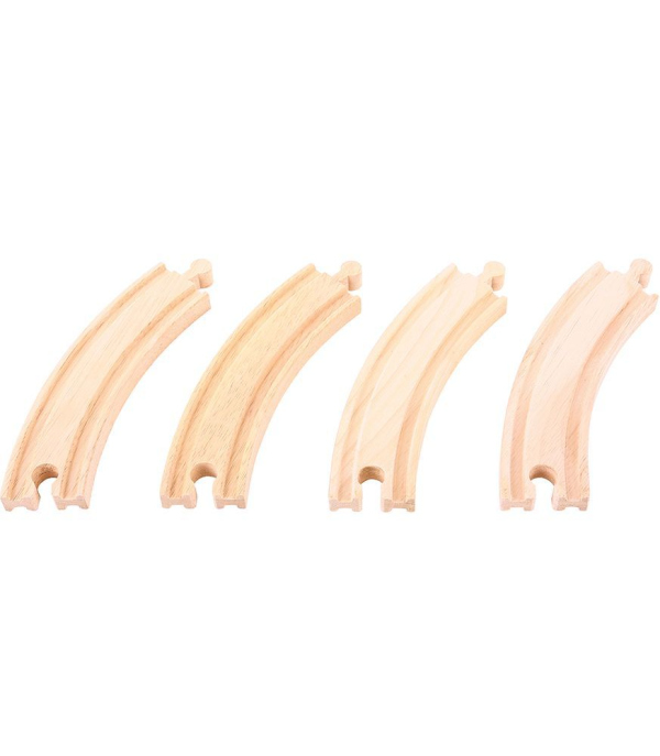 Levně Bigjigs Rail Dlouhé kruhové koleje 17 cm 4 ks