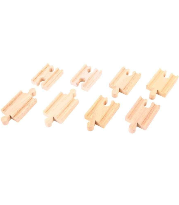Levně Bigjigs Rail Spojky kolejí 7 cm 8 ks