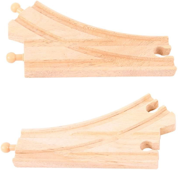Levně Bigjigs Rail Standartní výhybka 2 ks