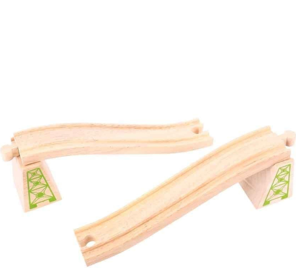 Levně Bigjigs Rail Nadjezdové koleje s pilíři 2ks