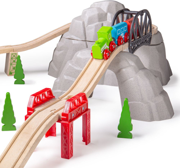 Levně Bigjigs Rail Set vysokohorská dráha