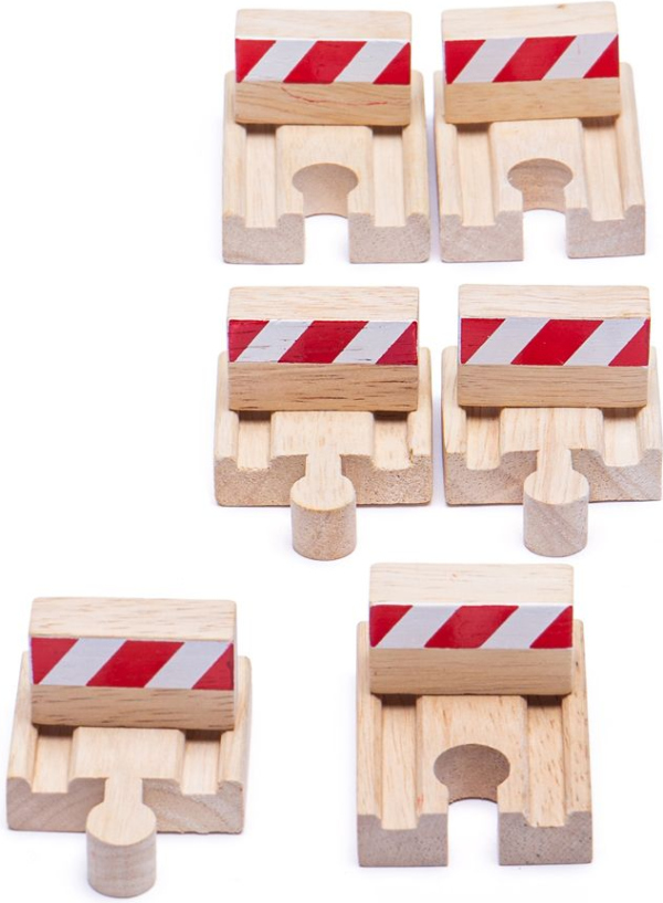 Levně Bigjigs Rail Nárazníky 6 ks