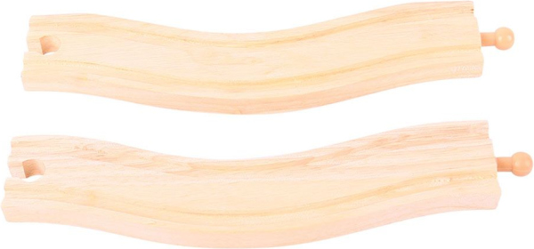 Levně Bigjigs Rail Obloukové koleje 22 cm 2 ks
