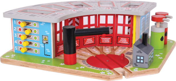 Levně Bigjigs Rail Exkluzivní depo pro 5 vláčků