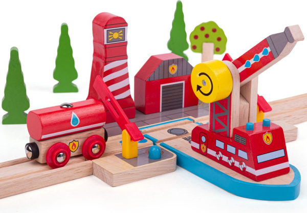 Levně Bigjigs Rail Hasiči mořští záchranáři