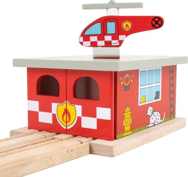 Levně Bigjigs Rail Depo hasičská stanice