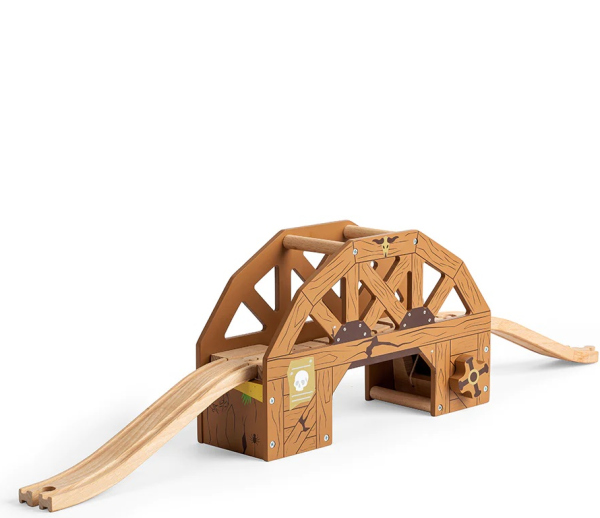 Levně Bigjigs Rail Dřevěný padající most