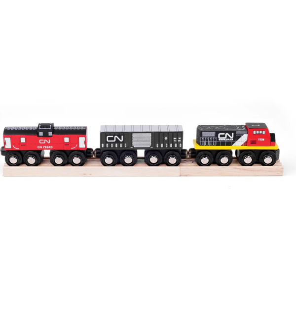 Levně Bigjigs Rail CN nákladní vlak + koleje