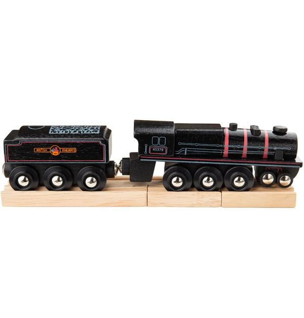 Levně Bigjigs Rail Dřevěná replika lokomotivy Black 5 engine