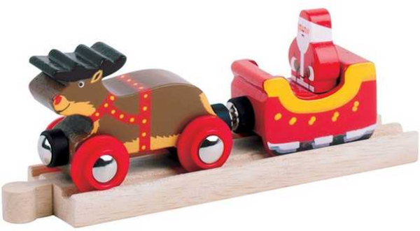 Levně Bigjigs Rail Santovo spřežení + kolej