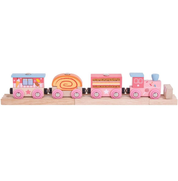 Levně Bigjigs Rail Sladký expres + 3 koleje