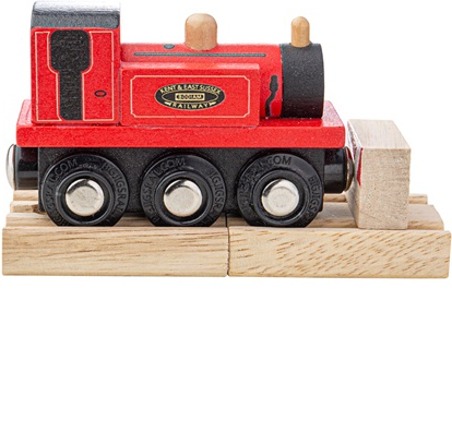 Levně Bigjigs Rail Dřevěný vláček Teriér červený