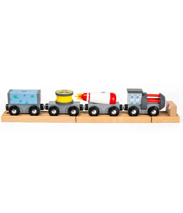Levně Bigjigs Rail Dřevěný vesmírný vláček