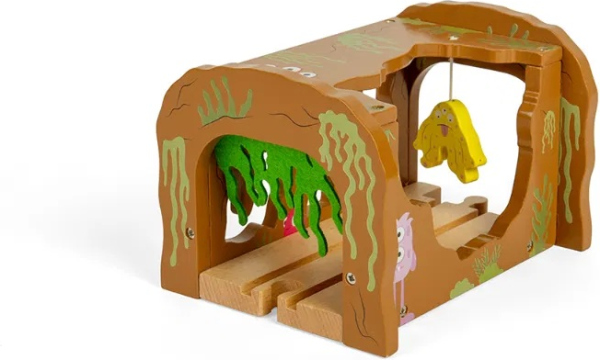 Levně Bigjigs Rail Dřevěný tunel Příšerky