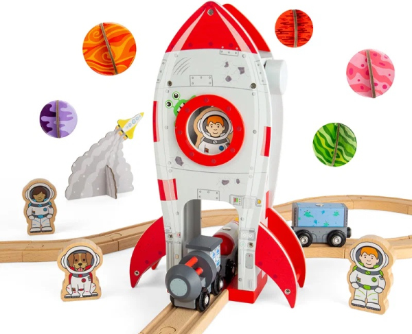 Levně Bigjigs Rail Vesmírná raketa
