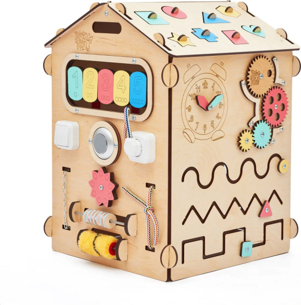 Levně BusyKids Activity board Domeček přírodní
