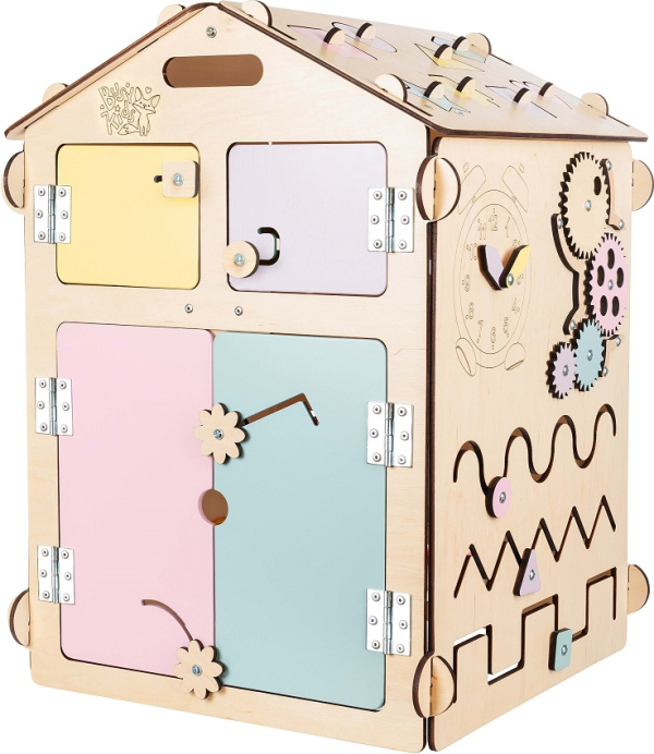 BusyKids Activity board Domeček pastelový
