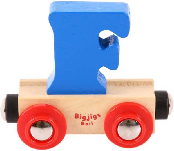 Levně Bigjigs Rail Vagónek dřevěné vláčkodráhy - Písmeno F