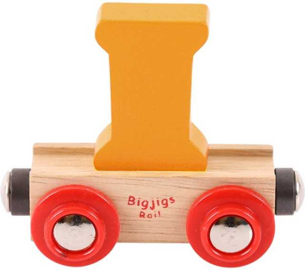 Levně Bigjigs Rail Vagónek dřevěné vláčkodráhy - Písmeno I