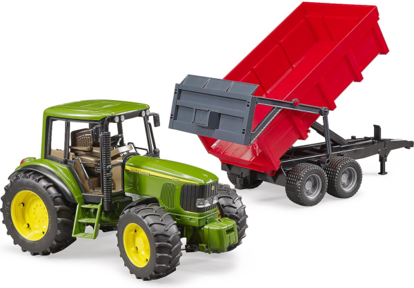 Levně Bruder Traktor John Deere a sklápěcí valník