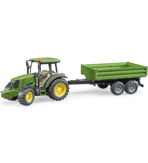 Levně Bruder Traktor John Deere s valníkem