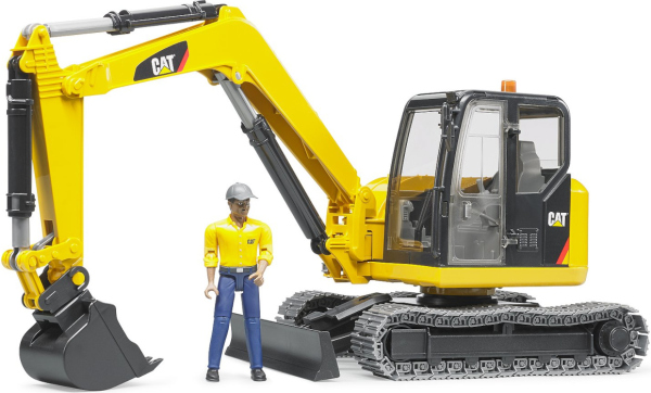 Levně Bruder Minibagr CAT s figurkou