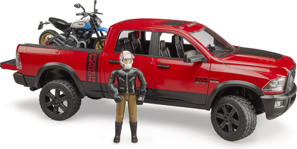 Levně Bruder Terénní auto RAM s motocyklem