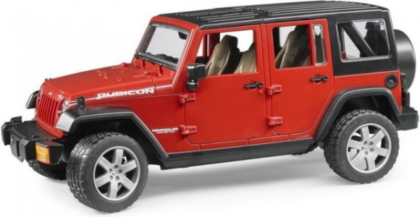 Levně Bruder Jeep Wrangler RUBICON červený