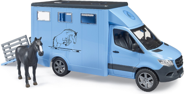 Levně Bruder Vůz pro přepravu zvířat MB Sprinter s figurkou koně