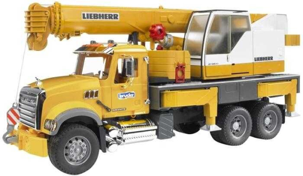 Levně Bruder Nákladní auto MACK Granit jeřáb LIEBHERR