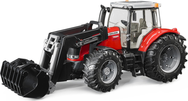 Levně Bruder Traktor MASSEY FERGUSON 7624 s čelním nakladačem