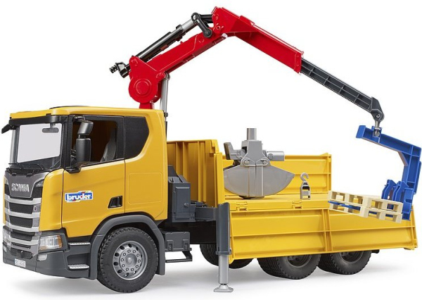 Levně Bruder Nákladní auto Scania s ramenem
