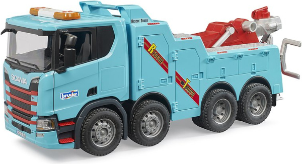 Levně Bruder Scania Super 560R Vyprošťovací a odtahový vůz se zvukem a světlem