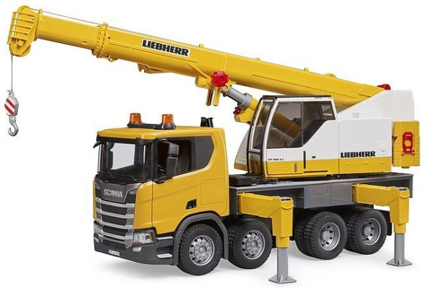 Levně Bruder Nákladní auto Scania s jeřábem Liebherr
