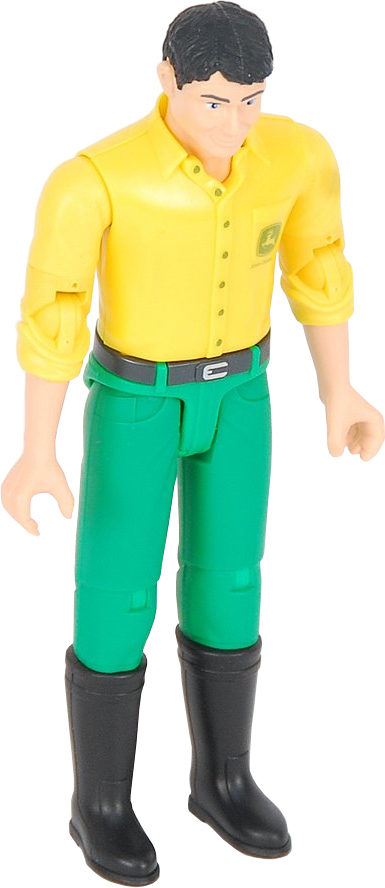 Levně Bruder BWORLD Figurka John Deere ve žlutém triku a zelených kalhotách