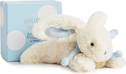 Doudou Dárková sada - Plyšový králíček modrý 20 cm