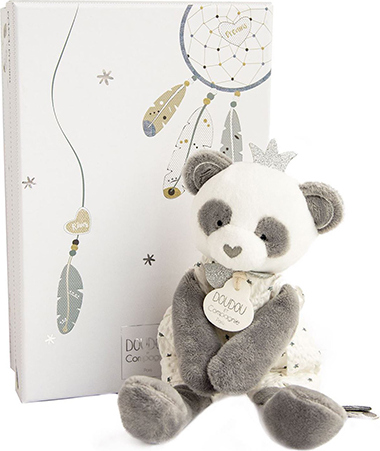 Doudou Dárková sada - plyšová hračka panda 20 cm