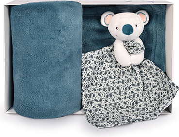 Doudou Dárková sada šťastná koala Yoca pléd a muchláček
