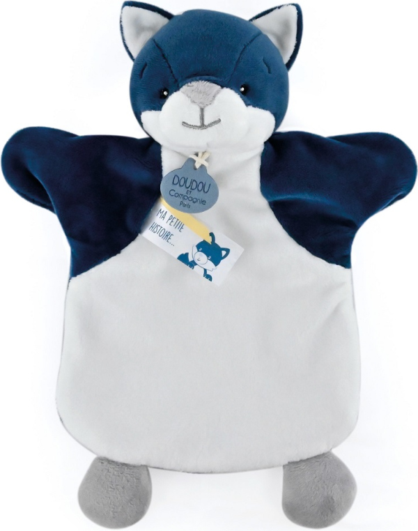Levně Doudou Plyšový maňásek vlk 25 cm