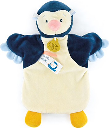 Levně Doudou Plyšový maňásek tučňák 25 cm