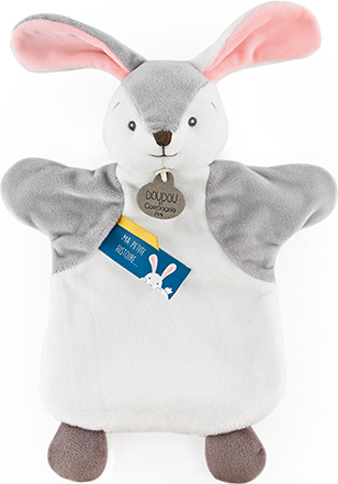 Levně Doudou Plyšový maňásek králíček 25 cm