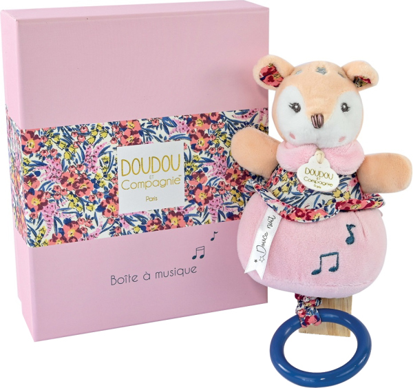 Doudou Dárková sada - Plyšová srnka hrající melodii 20 cm