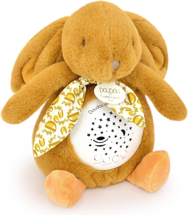 Levně Doudou Hrací skříňka s projekcí Králíček hnědý