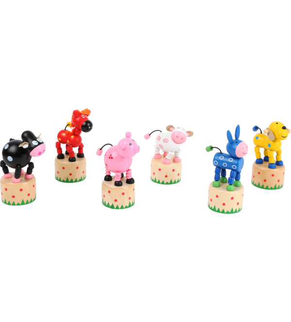 Levně small foot Mačkací figurka Zvířátka z farmy 1 ks