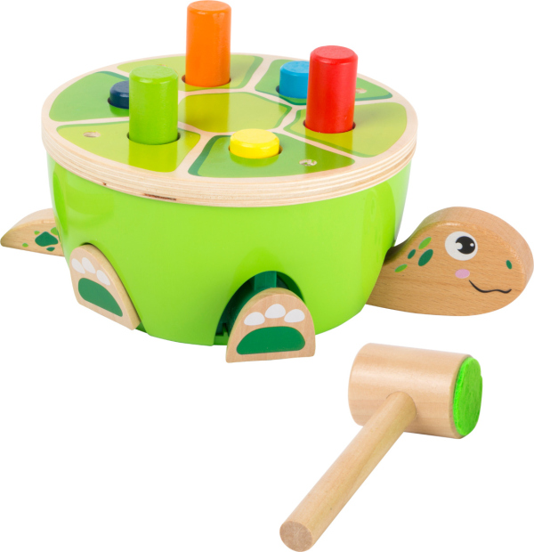 Levně small foot Dřevěná zatloukačka želva