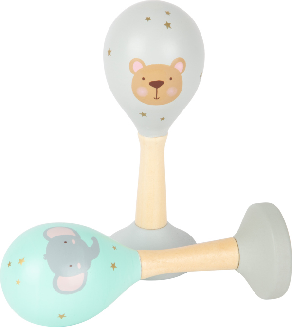 Levně small foot Dřevěné rumba koule Pastel sada 2 ks