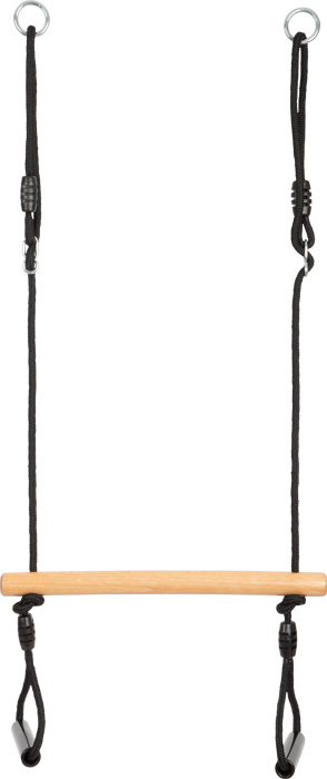 Levně small foot Trapézová houpačka s gymnastickými kruhy Black Line