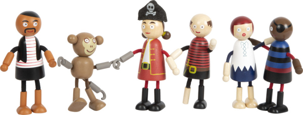 Levně small foot Ohebné panenky pirátské figurky