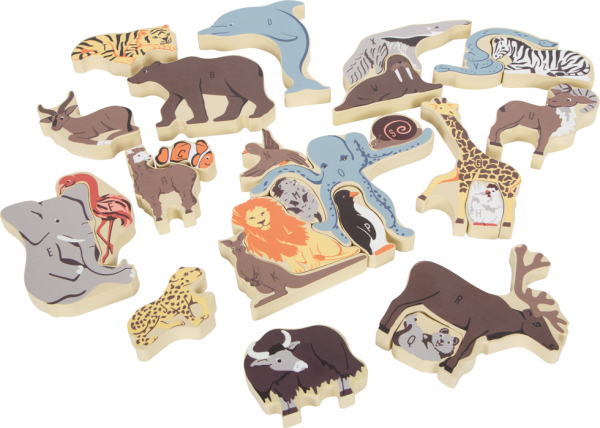 Levně small foot Zvířecí puzzle písmena
